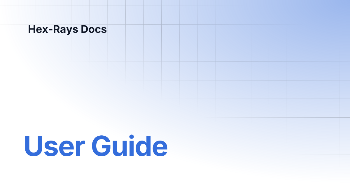User Guide | IDA 9.2 | Hex-Rays Docs
